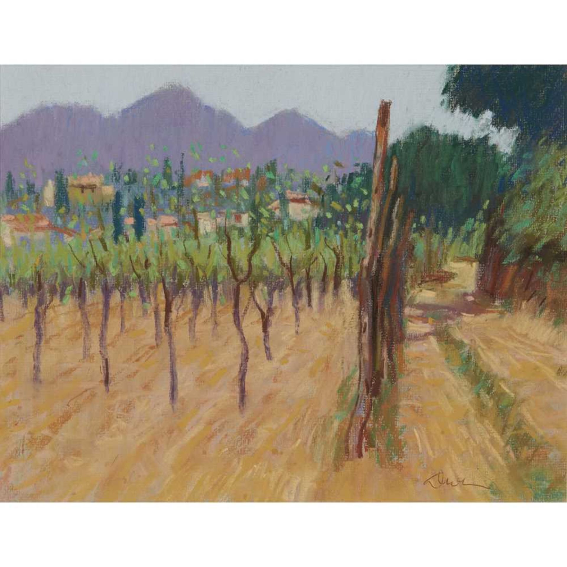 § GEORGE DEVLIN R.S.W (SCOTTISH 1937-2014) OLIVE GROVE