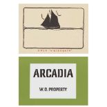 § IAN HAMILTON FINLAY (SCOTTISH 1925-2006) TWO POSTCARDS: ARCADIA AND ZULU 'CHIEFTAIN'