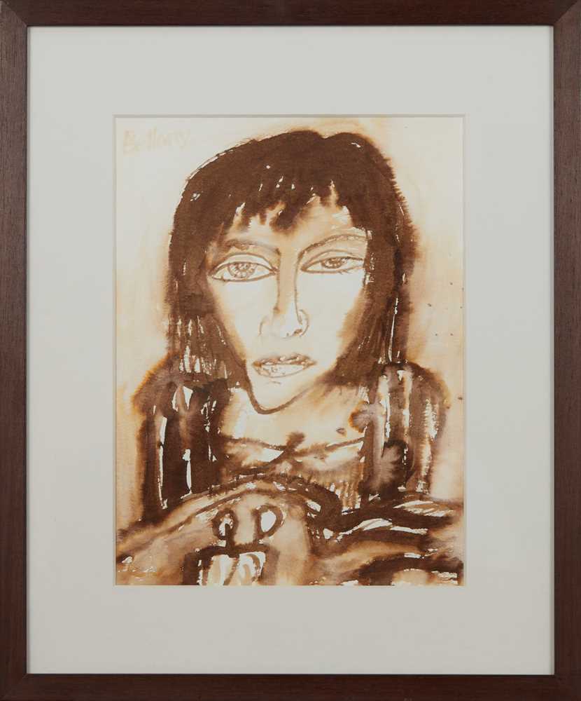 § JOHN BELLANY C.B.E., R.A. (SCOTTISH 1942-2013) (UNTITLED) PORTRAIT OF A WOMAN - Image 2 of 3