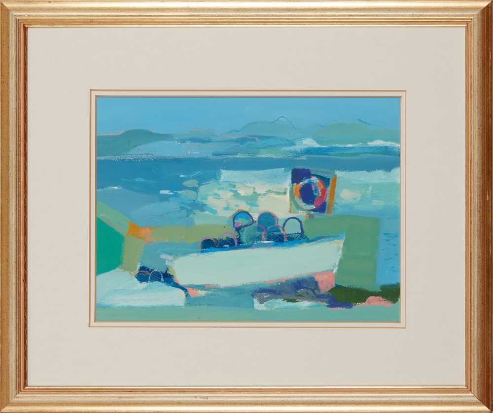 § CLAIRE HARRIGAN R.S.W. (SCOTTISH 1964-) LOBSTER BOAT - Image 2 of 3