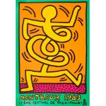 KEITH HARING (AMERICAN 1958-1990) MONTREUX JAZZ POSTER (GREEN) - 1983