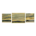 § JAMES MORRISON R.S.A., R.S.W., L.L.D. (SCOTTISH 1932-2020) UNTITLED (ANGUS LANDSCAPE TRIPTYCH), 1