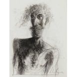 § JOHN BYRNE R.S.A. (SCOTTISH 1940-) SELF PORTRAIT, DRAWING, 2007