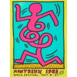 KEITH HARING (AMERICAN 1958-1990) MONTREUX JAZZ POSTER (YELLOW) - 1983