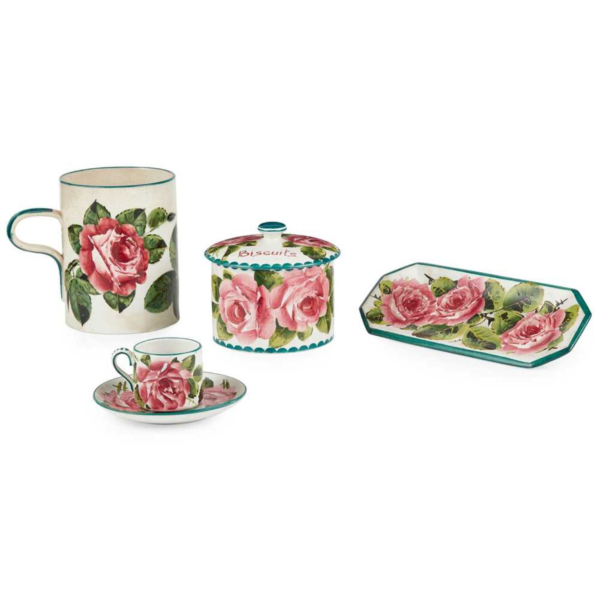 A GROUP OF WEMYSS WARES 'CABBAGE ROSES' PATTERN, EARLY 20TH CENTURY - Image 2 of 2