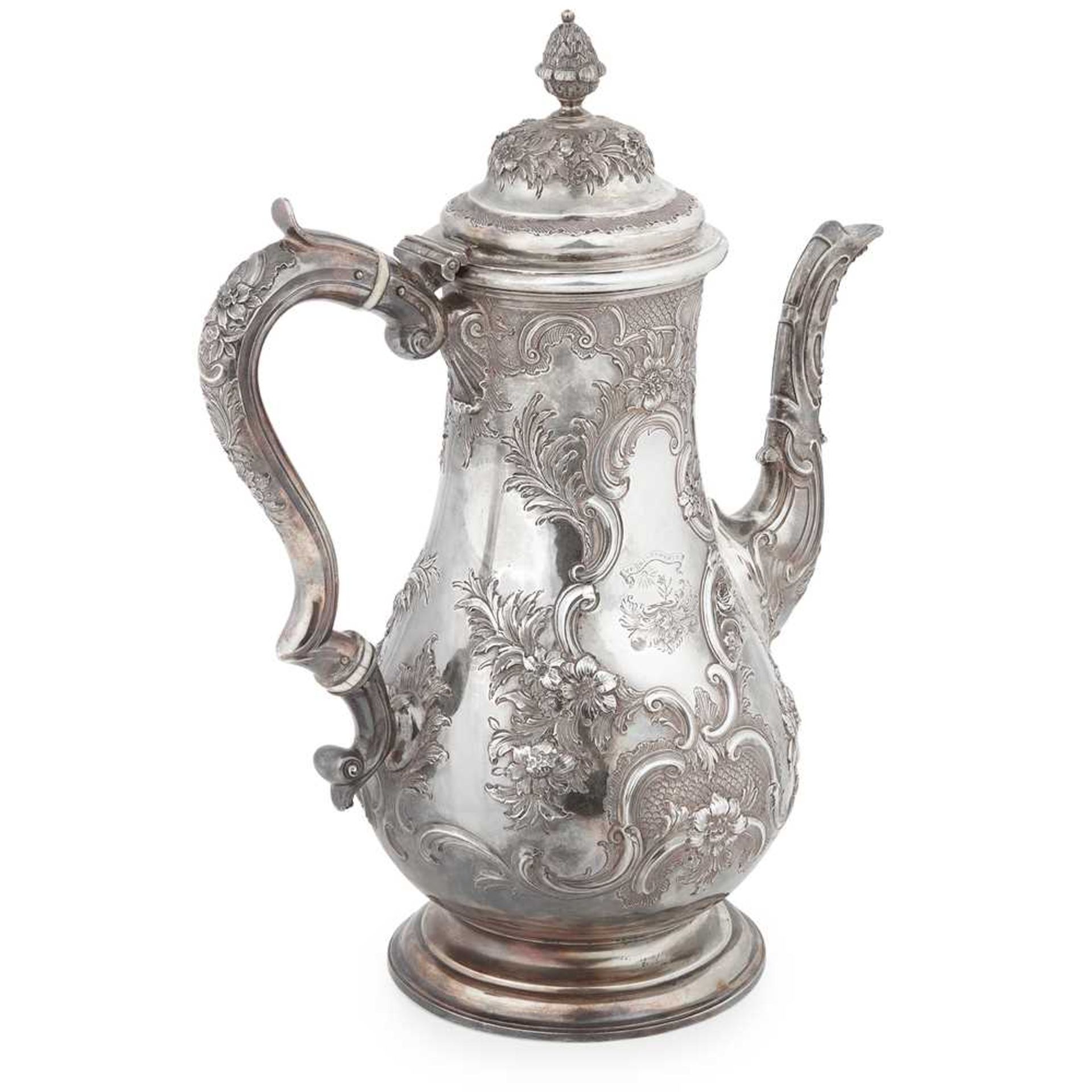 Y AN EARLY VICTORIAN COFFEE POT JAMES & WALTER MARSHALL, EDINBURGH 1838