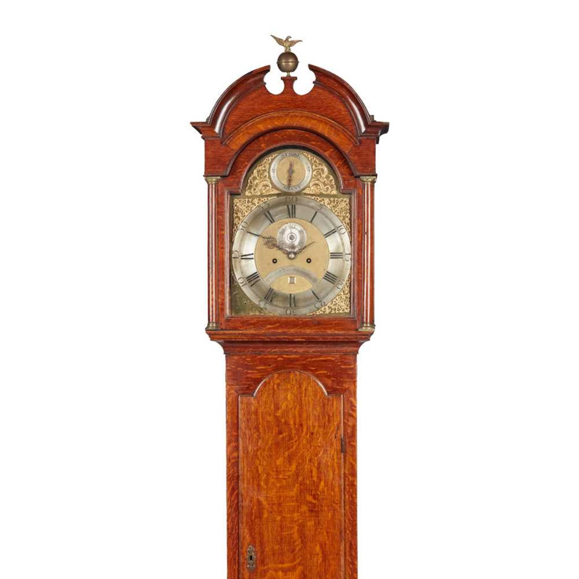 A SCOTTISH OAK LONGCASE CLOCK, GEORGE MONRO, CANONGATE 18TH CENTURY - Bild 2 aus 3