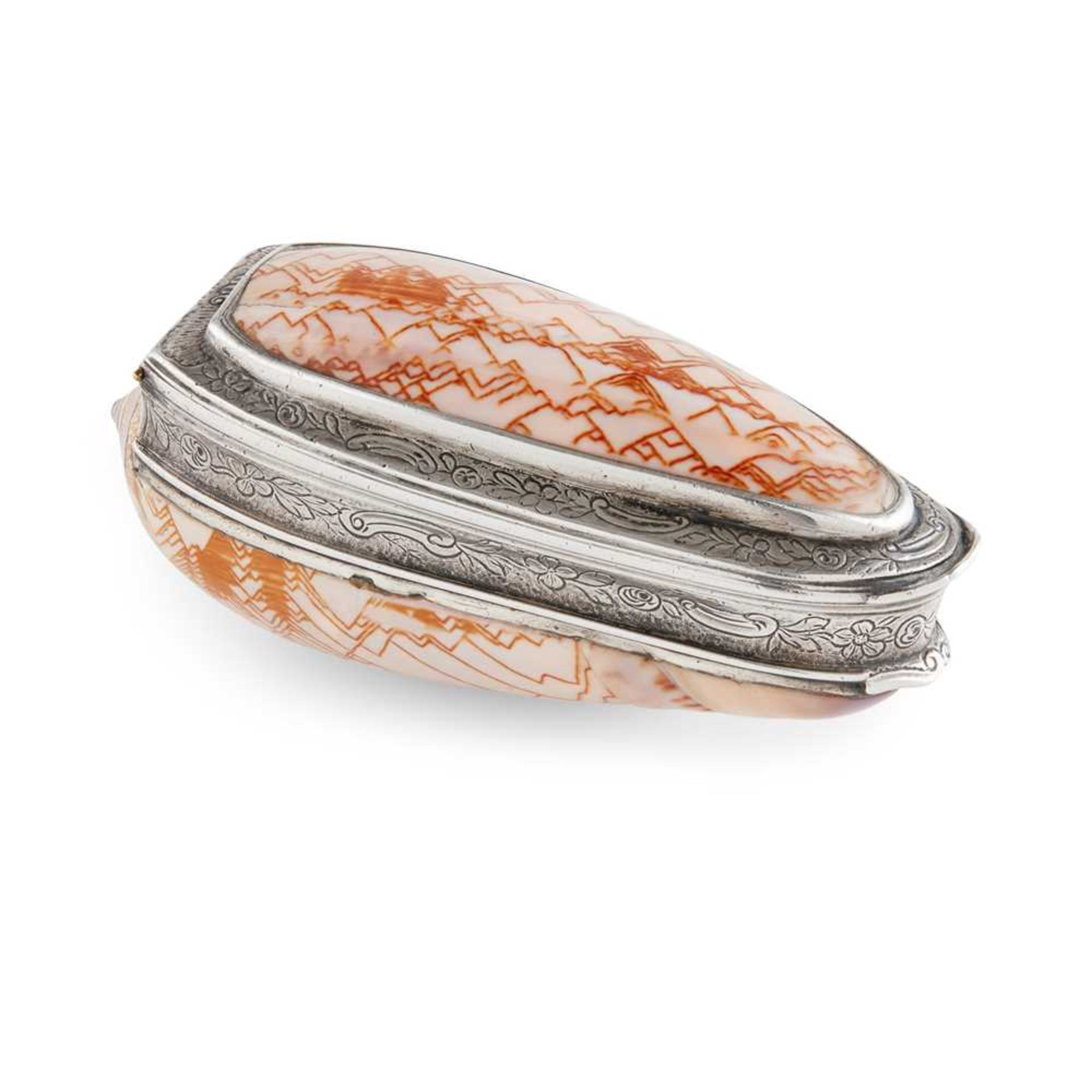 AN OLIVIA PORPHYRIA SHELL SNUFF BOX - Image 2 of 2