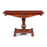 A FINE REGENCY GONCALO ALVES CENTRE TABLE, ATTRIBUTED TO JAMES MEIN OF KELSO EARLY 19TH CENTURY