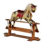 COLLINSON DAPPLE GREY ROCKING HORSE 20TH CENTURY