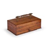 Y REGENCY ROSEWOOD WRITING BOX, IN THE MANNER OF GILLOWS EARLY 19TH CENTURY