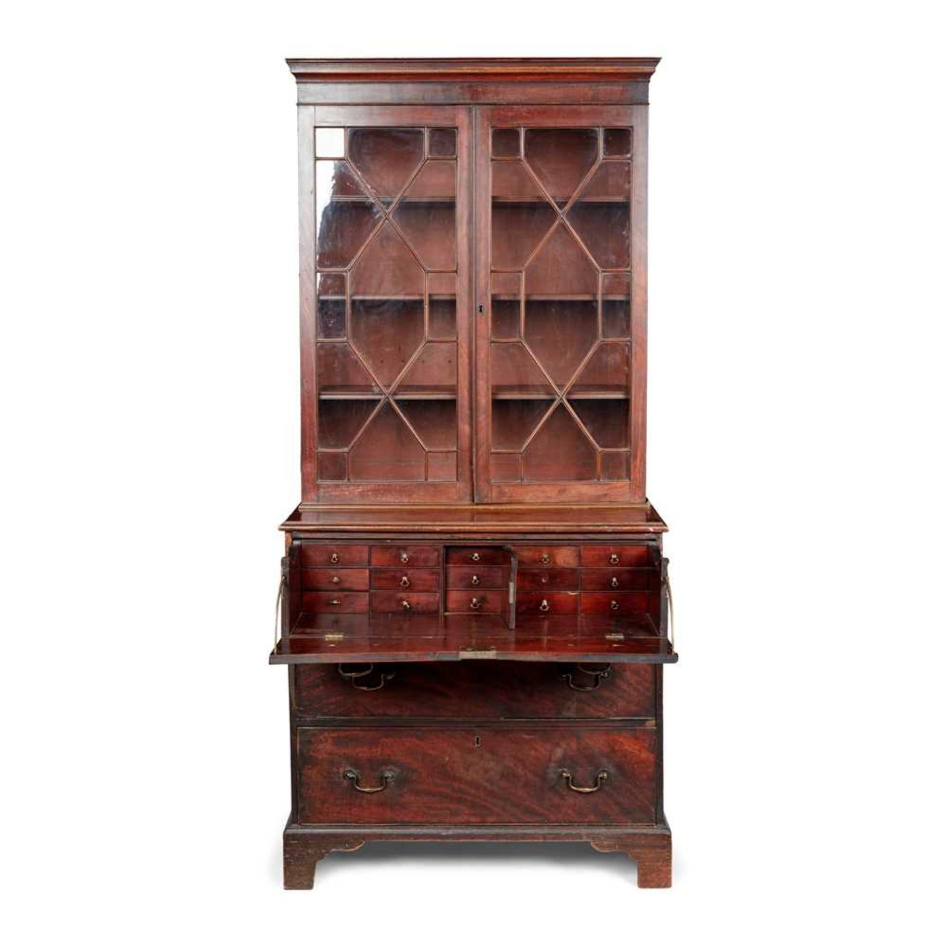 GEORGE III MAHOGANY SECRETAIRE BOOKCASE 18TH CENTURY - Image 2 of 3