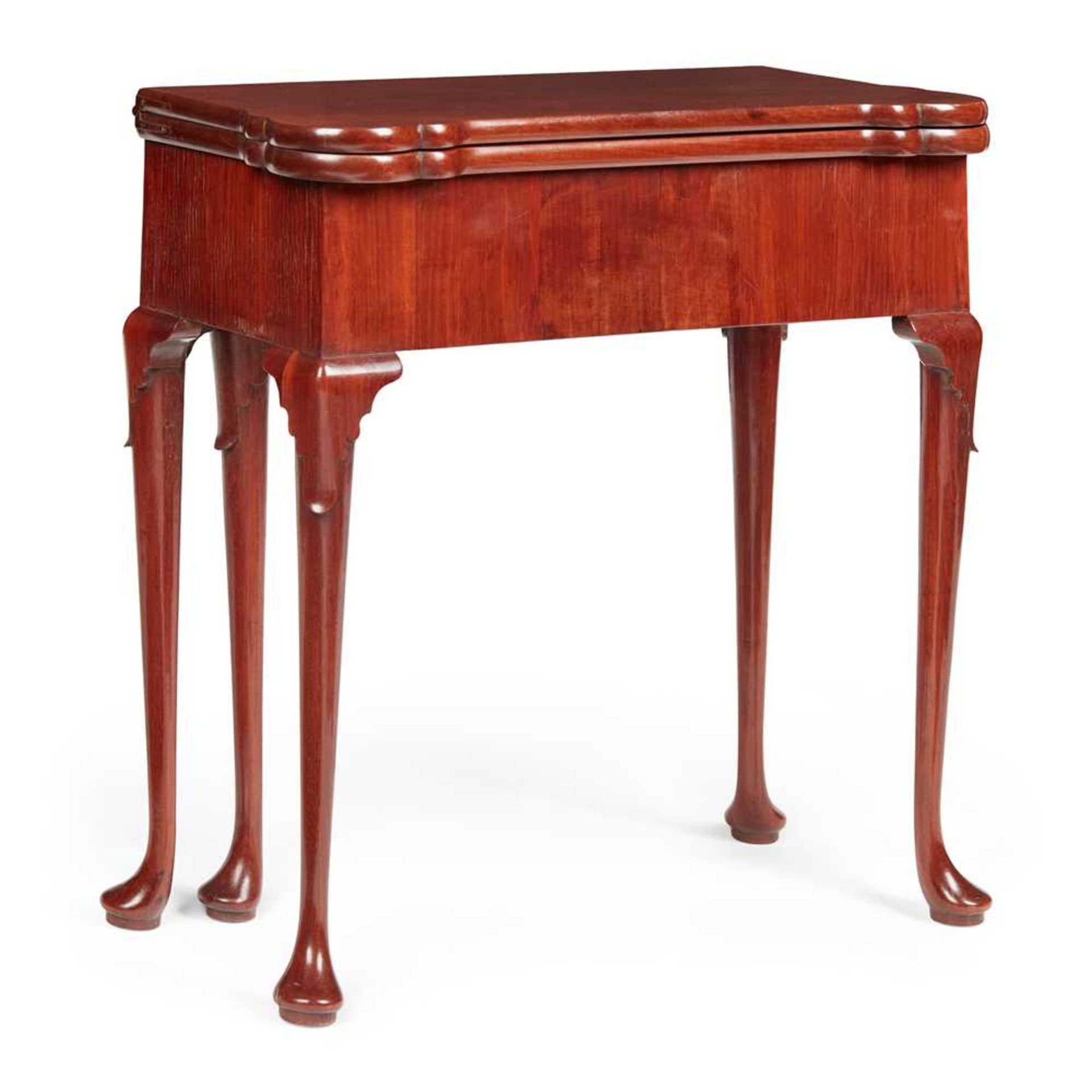 GEORGE II RED WALNUT TEA TABLE MID 18TH CENTURY