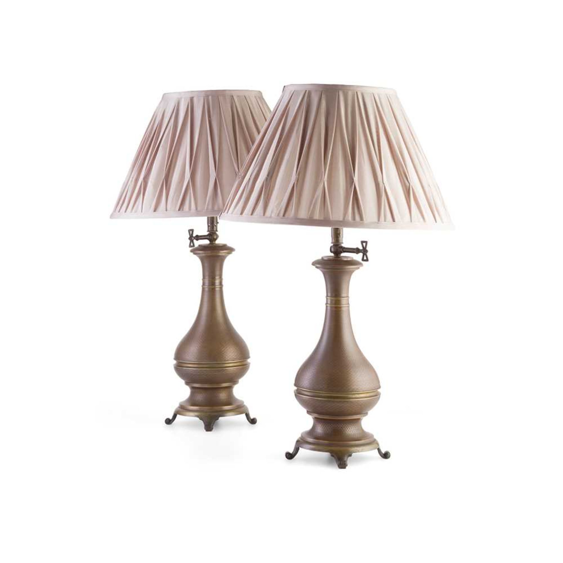 PAIR OF FRENCH BRONZE MODERATOR LAMPS 19TH CENTURY