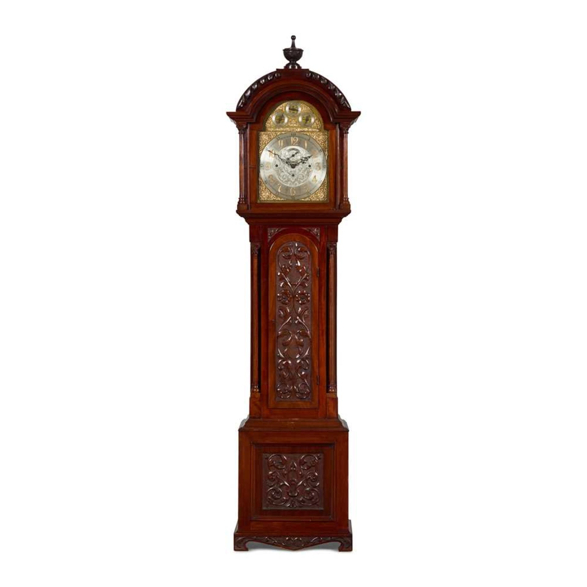 LATE VICTORIAN CHIMING LONGCASE CLOCK, W.F. EVANS & SONS, HANDSWORTH LATE 19TH CENTURY
