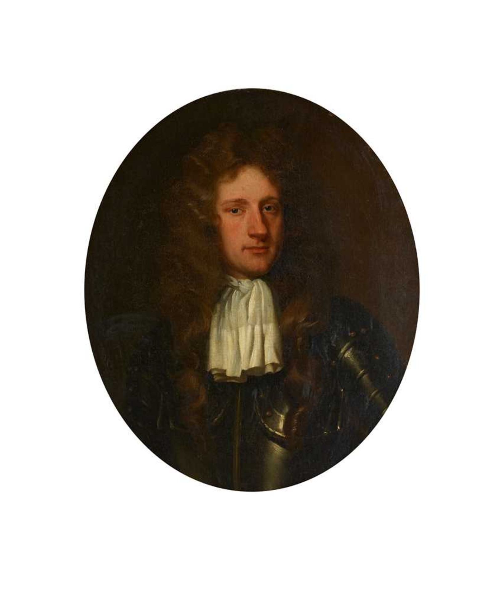 JOHN CLOSTERMAN (GERMAN 1660-1711) HALF LENGTH PORTRAIT OF A MAN IN ARMOUR