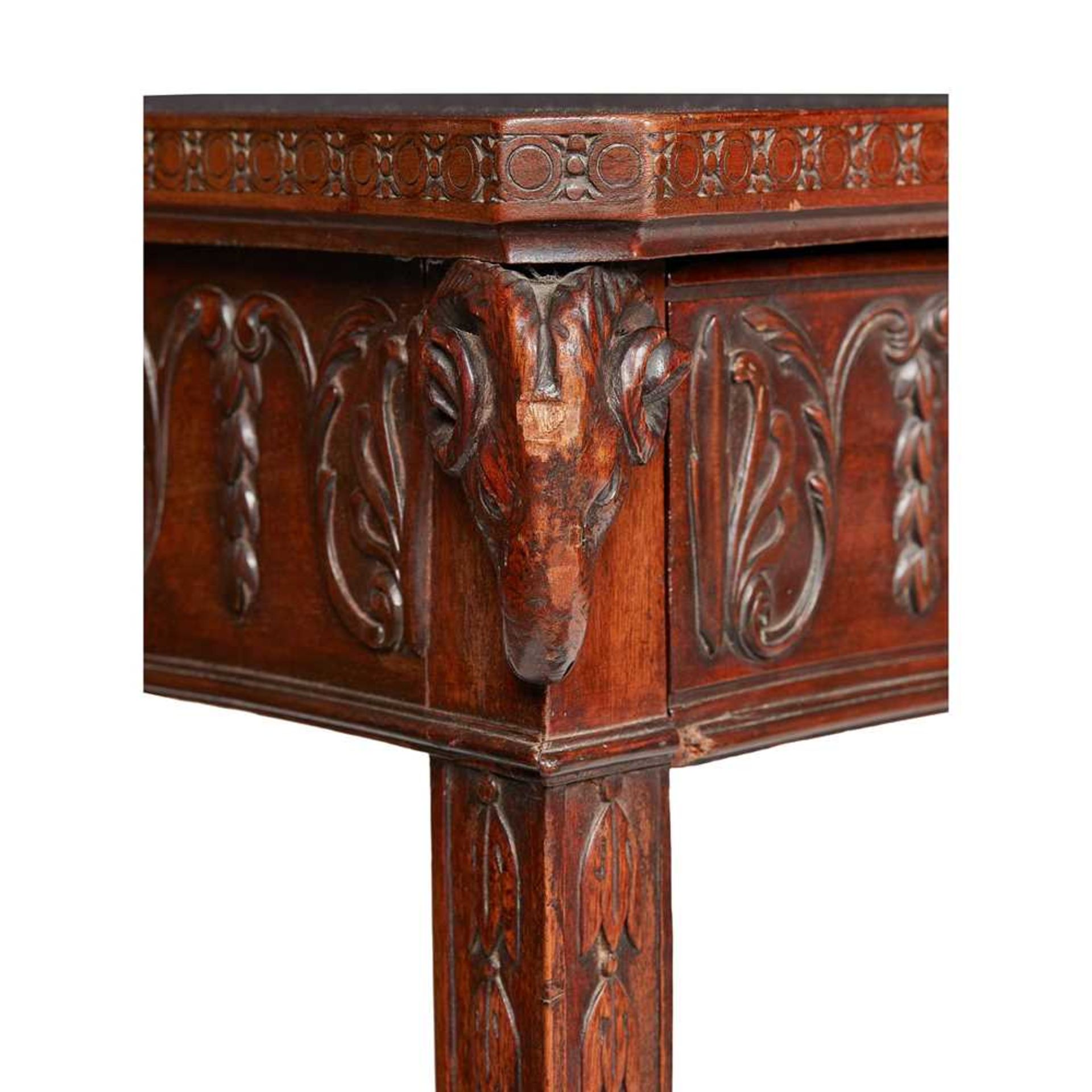 GEORGIAN STYLE MAHOGANY SERPENTINE SERVING TABLE, IN THE MANNER OF ROBERT ADAM 20TH CENTURY - Image 2 of 2
