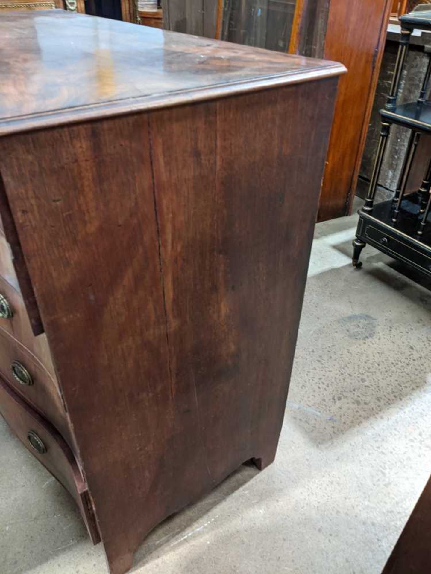 GEORGE III MAHOGANY SERPENTINE SECRETAIRE CHEST OF DRAWERS 18TH CENTURY - Image 7 of 20