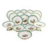 MINTON TOPOGRAPHICAL DESSERT SERVICE MID 19TH CENTURY