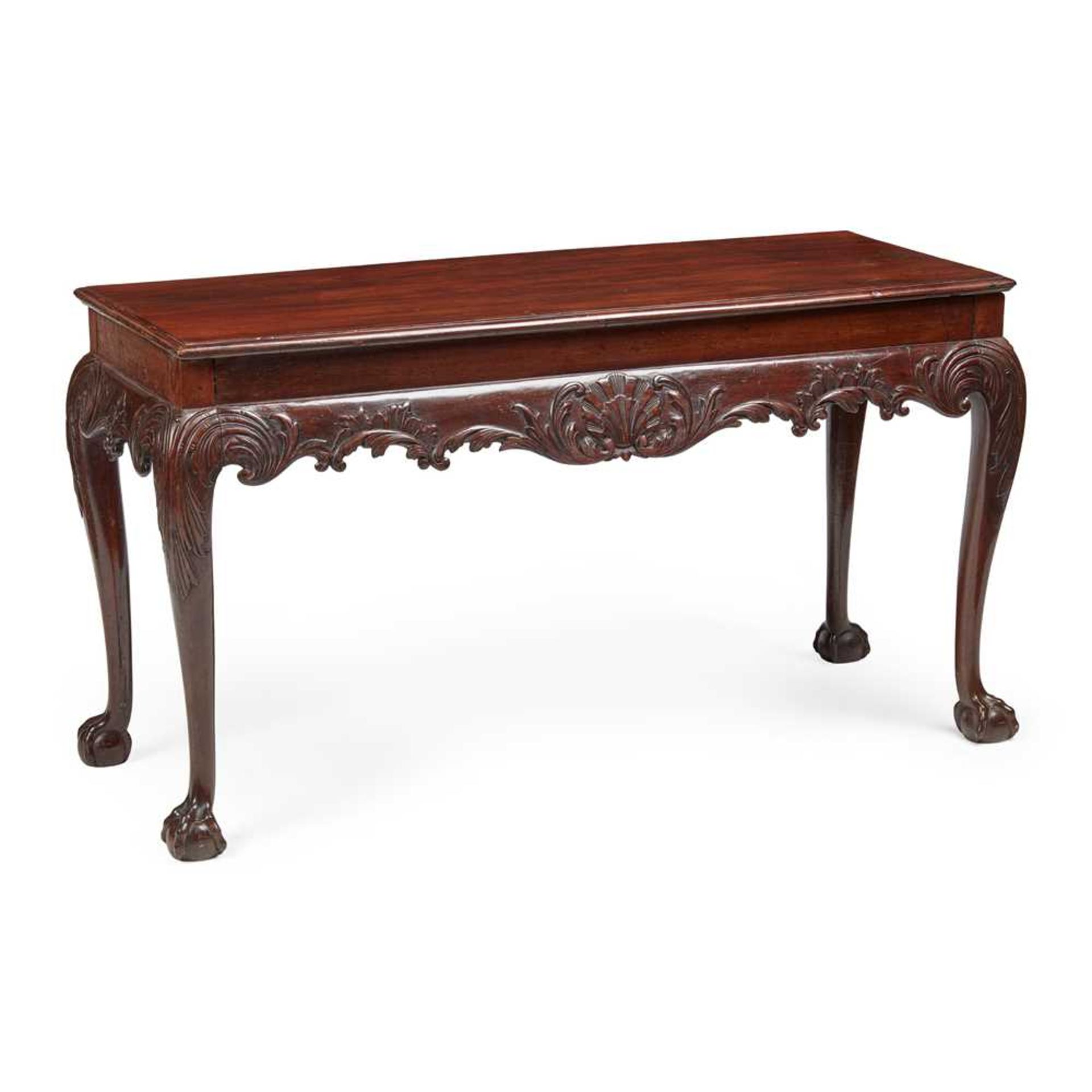 IRISH GEORGE II STYLE MAHOGANY CENTRE TABLE, IN THE MANNER OF JAMES HICKS OF DUBLIN 19TH CENTURY