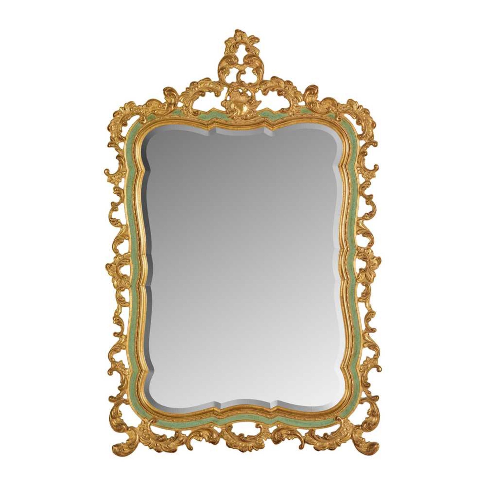GEORGIAN STYLE PAINTED AND GILTWOOD MIRROR MODERN
