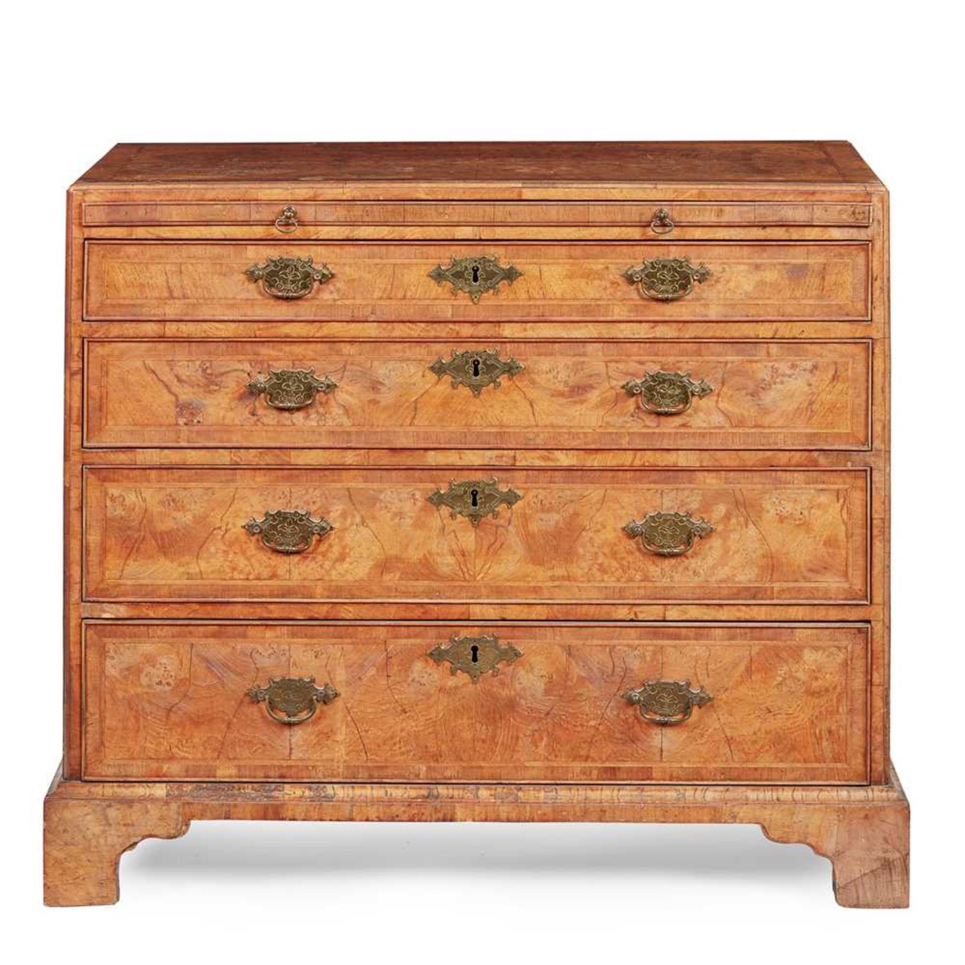 GEORGE I WALNUT CHEST OF DRAWERS EARLY 18TH CENTURY, WITH ALTERATIONS