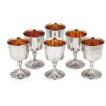 A cased set of six 1970s goblets