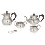 A 1930s four-piece bachelor's tea service