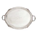 A 1950s twin-handled tray