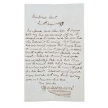 Dickens, Charles (1812-1870) Autograph letter signed, Broadstairs, 4th August 1849