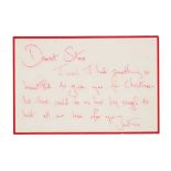 Onassis, Jacqueline Lee Kennedy (née Bouvier, 1929-1994) Autograph letter signed to Stanislaw 'Stas'