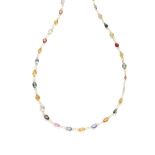 A coloured sapphire and ruby necklace