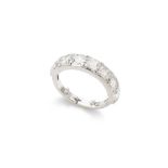 A diamond half-eternity ring