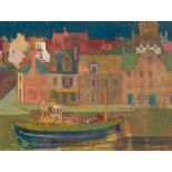 § WILLIAM BIRNIE R.S.W. (SCOTTISH 1929-2006) FISHING BOAT, PITTENWEEM, '74