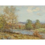 JOSEPH MORRIS HENDERSON R.S.A. (SCOTTISH 1864-1936) THE RIVER, OCTOBER