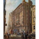 § ERNEST BURNETT HOOD (SCOTTISH 1932-1988) HOPE STREET/WEST GEORGE STREET, GLASGOW