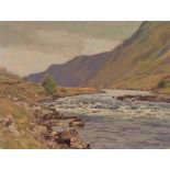 GEORGE HOUSTON R.S.A, R.S.W., R.G.I. (SCOTTISH 1869-1947) RIVER THROUGH THE GLEN