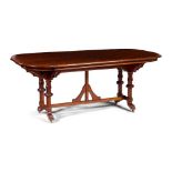 ENGLISH, MANNER OF CRACE & SON GOTHIC REVIVAL LIBRARY TABLE, CIRCA 1860