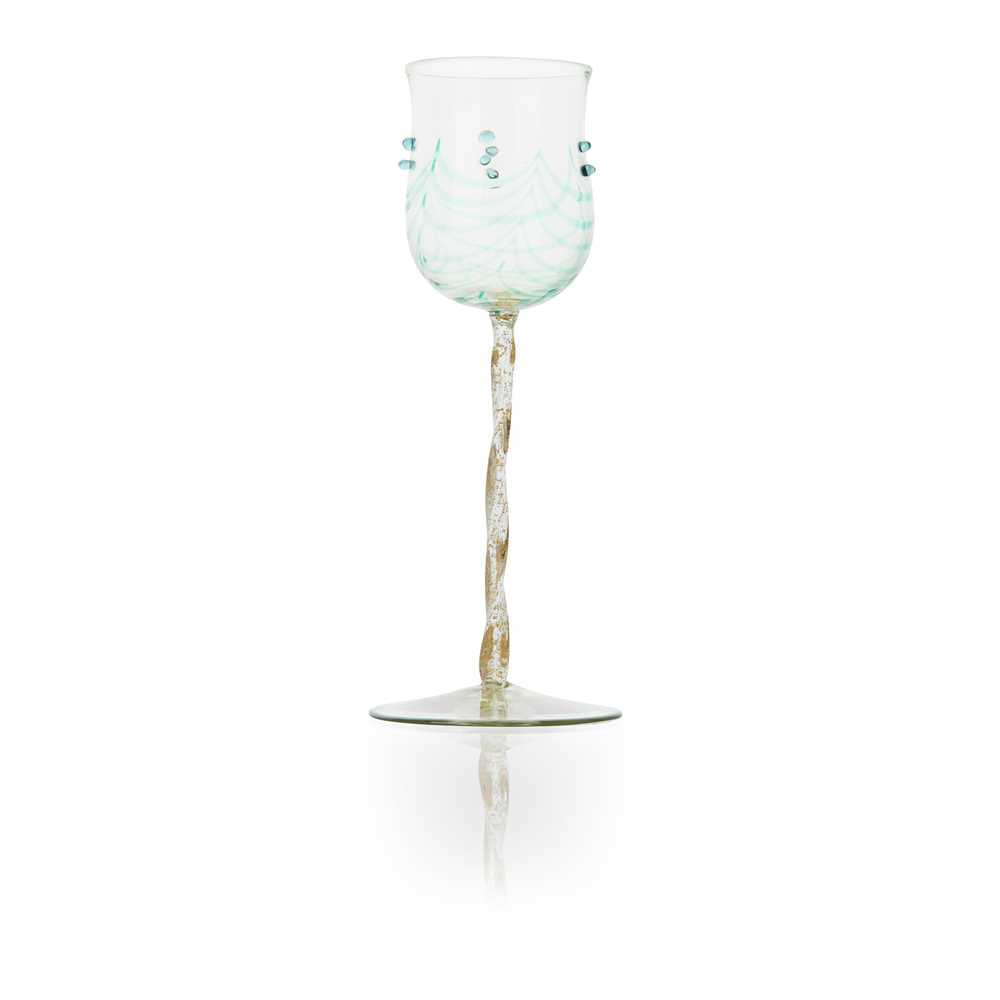 HARRY POWELL (1853-1922) FOR JAMES POWELL & SONS, WHITEFRIARS RARE WINE GLASS, CIRCA 1904