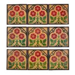 A.W.N. PUGIN (1812-1852) MINTON, HOLLINS & CO., STOKE-ON-TRENT GROUP OF NINE GOTHIC REVIVAL TILES, C