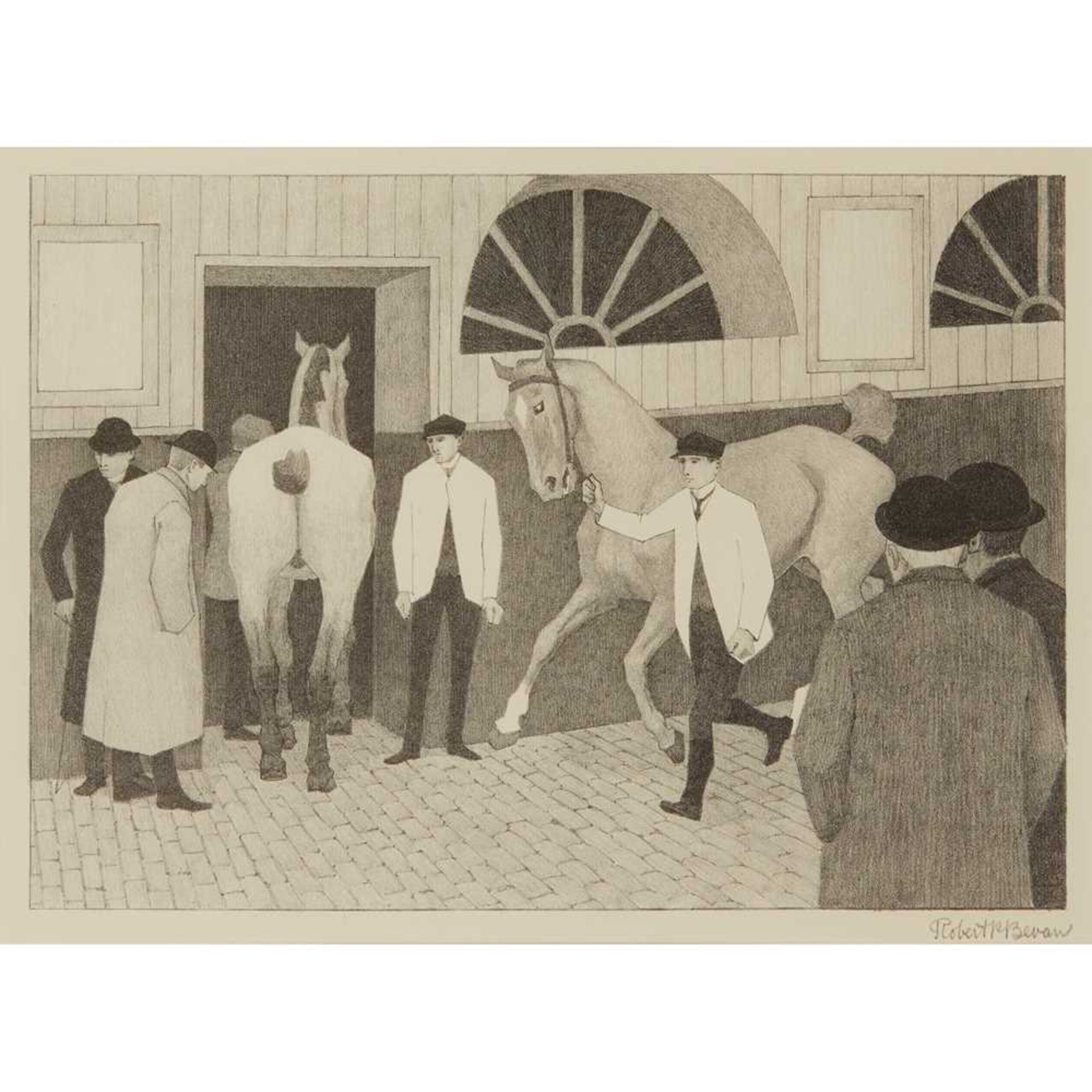 Robert Polhill Bevan (British 1865-1925) The Horse Mart (Barbican No.1), 1920