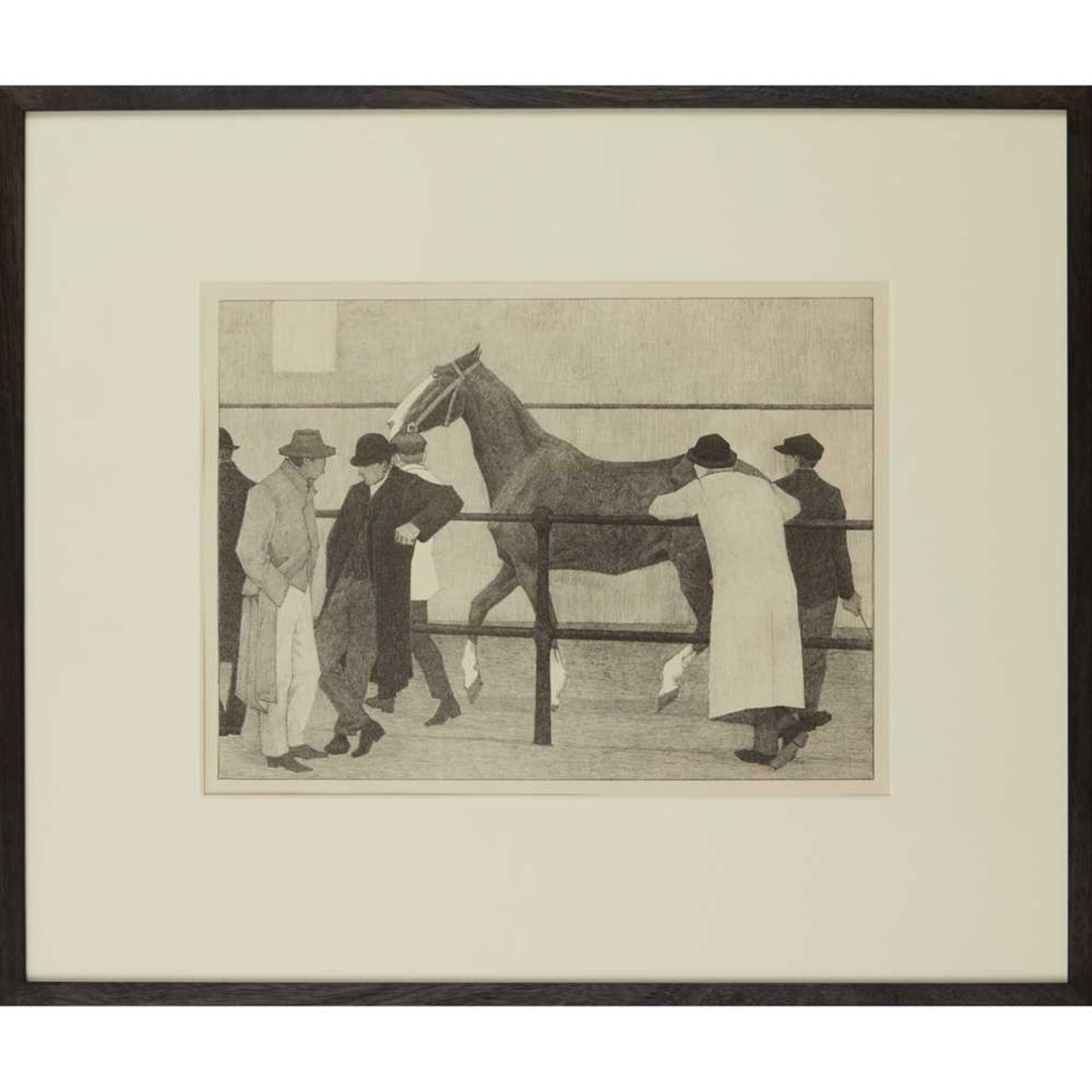 Robert Polhill Bevan (British 1865-1925) Horse Dealers (Ward's Repository No.1), 1919 - Image 2 of 3