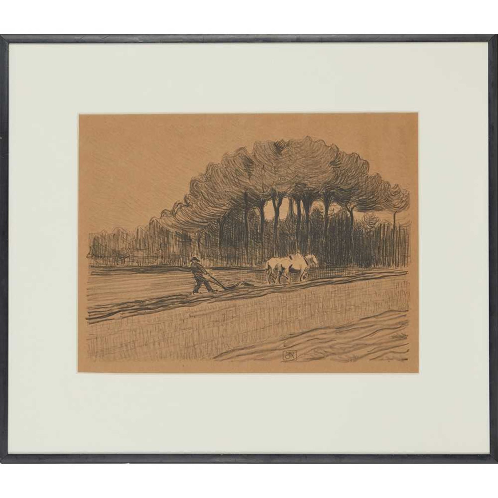 Robert Polhill Bevan (British 1865-1925) The Plough, circa 1893 - Bild 2 aus 3