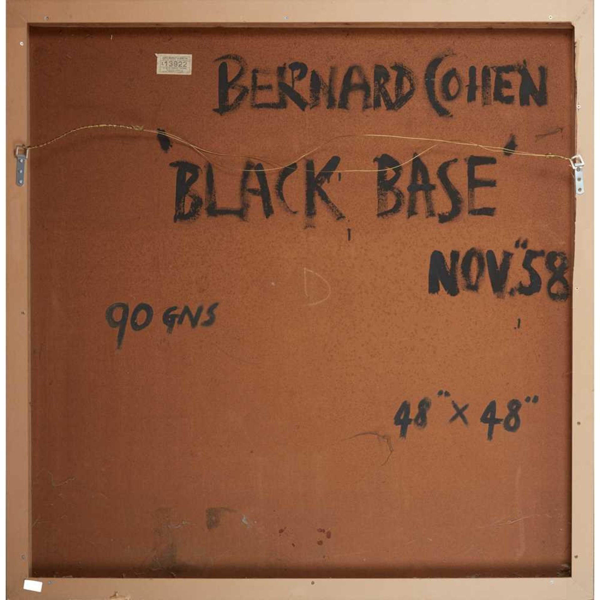 § Bernard Cohen (British 1933-) Black Base, November 1958 - Image 2 of 3