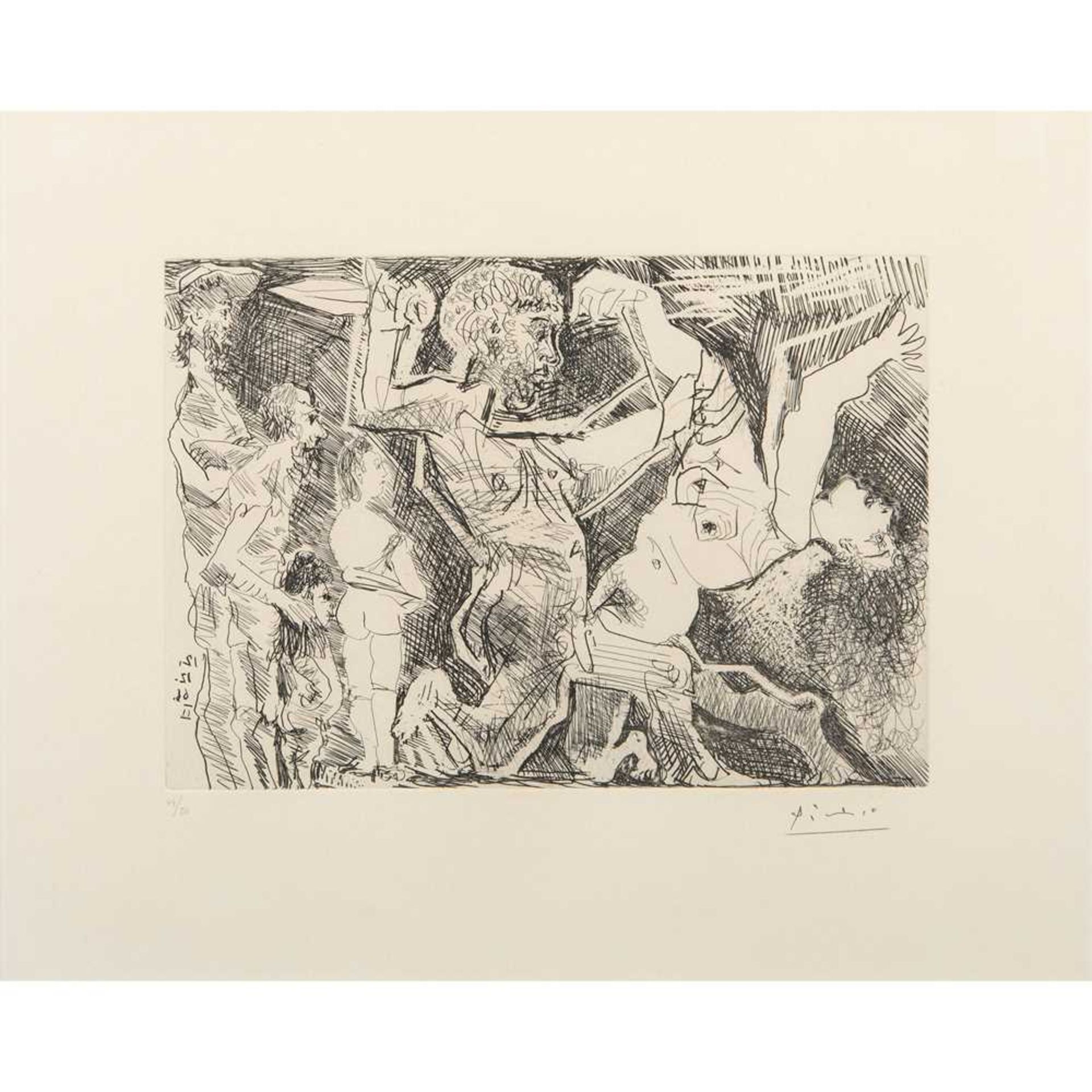 § Pablo Picasso (Spanish 1881-1973) Meurtre, Avec Spectateurs, 1966 (B. 1436; Ba. 1466) - Bild 2 aus 4