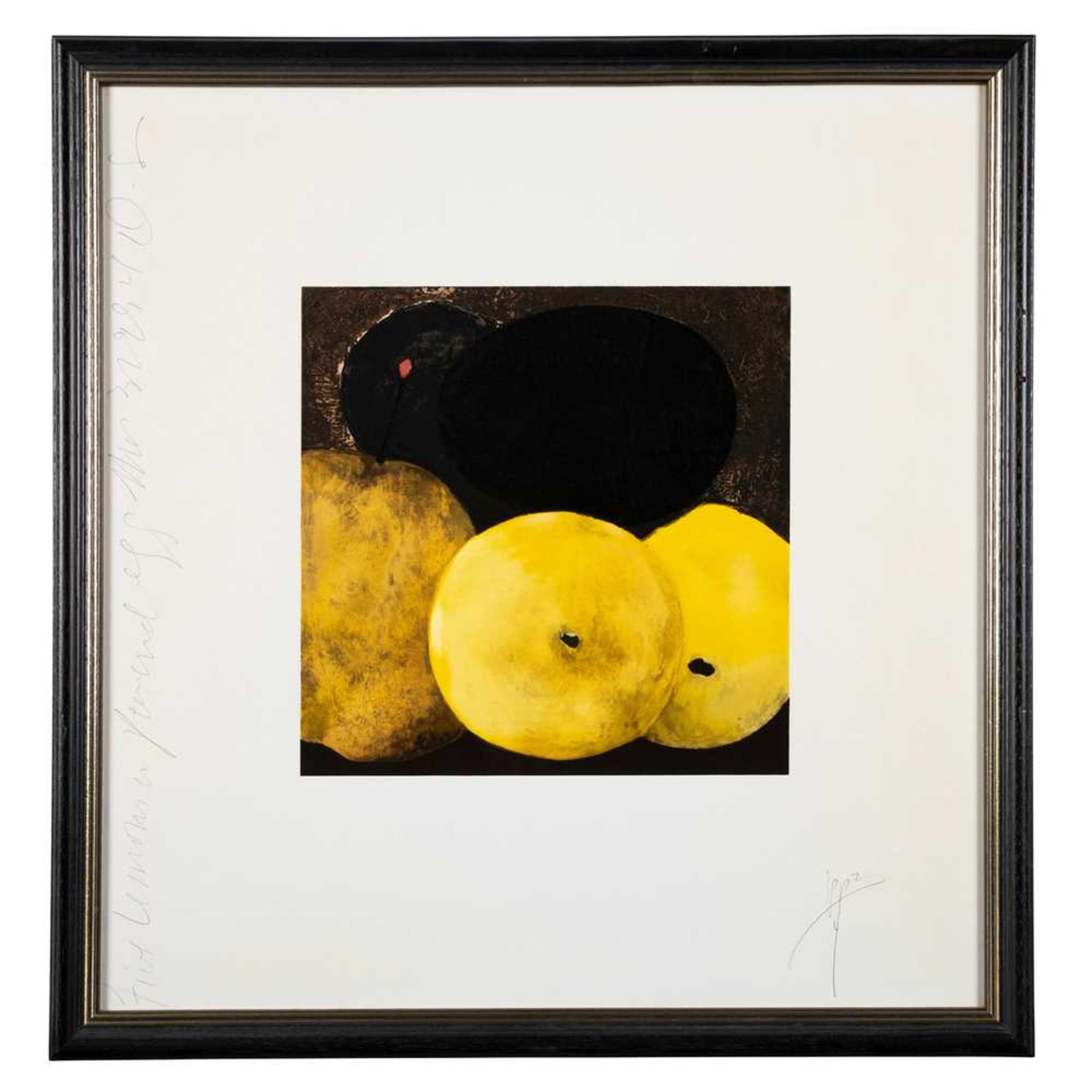 Donald Sultan (American 1951-) Fish, 1990; Five Lemons, a Pear and Egg, 1994; Yellow Roses, 1992 and - Bild 5 aus 10