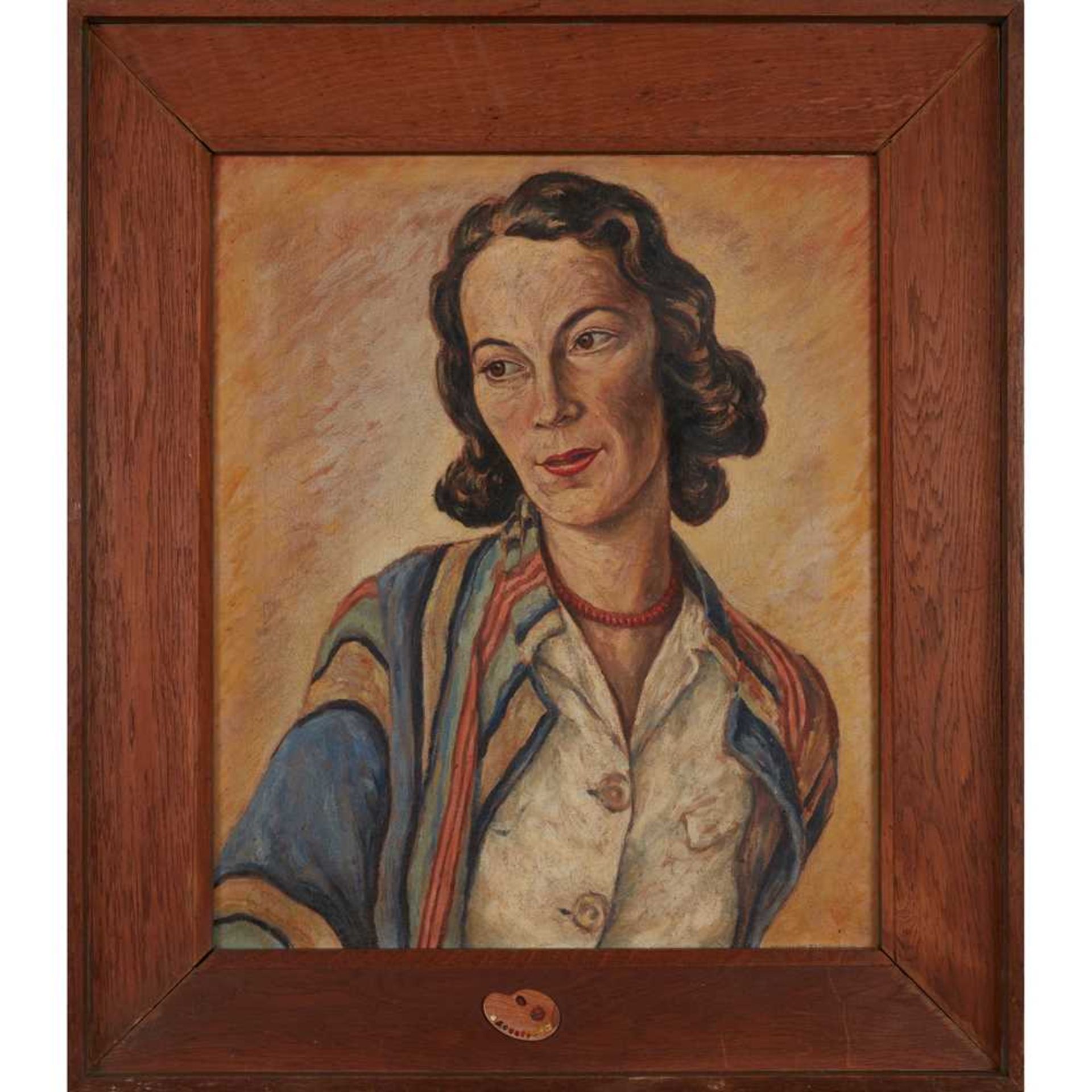 § Hermann Israel Fechenbach (German 1897-1986) Portrait of Mrs Esme Ablett - Image 2 of 3