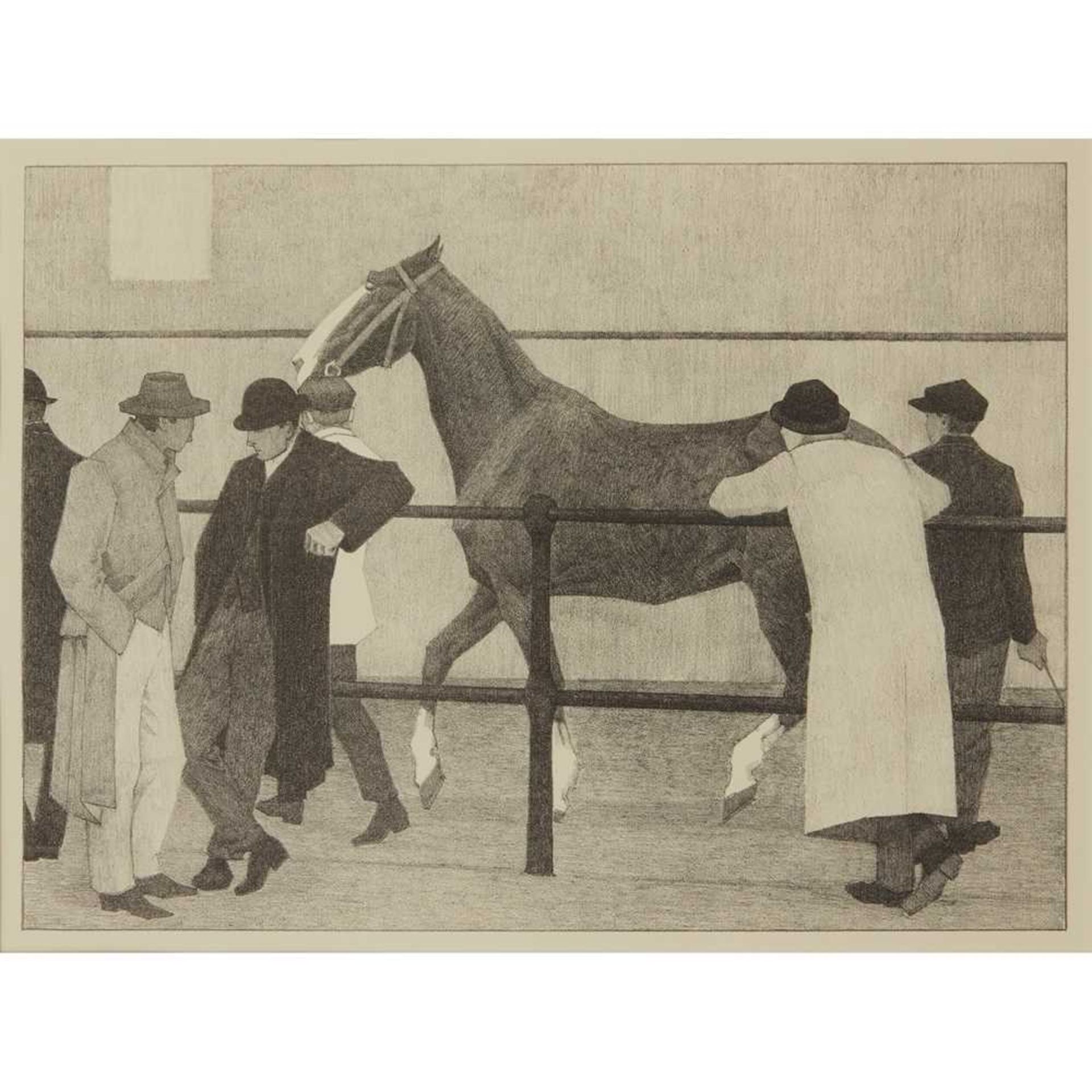 Robert Polhill Bevan (British 1865-1925) Horse Dealers (Ward's Repository No.1), 1919