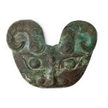 ARCHAIC BRONZE 'TAOTIE' MASK LATE SHANG TO WESTERN ZHOU DYNASTY