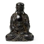 ZITAN FIGURE OF SEATED BODHISATTVA MING TO QING DYNASTY, 17TH-18TH CENTURY